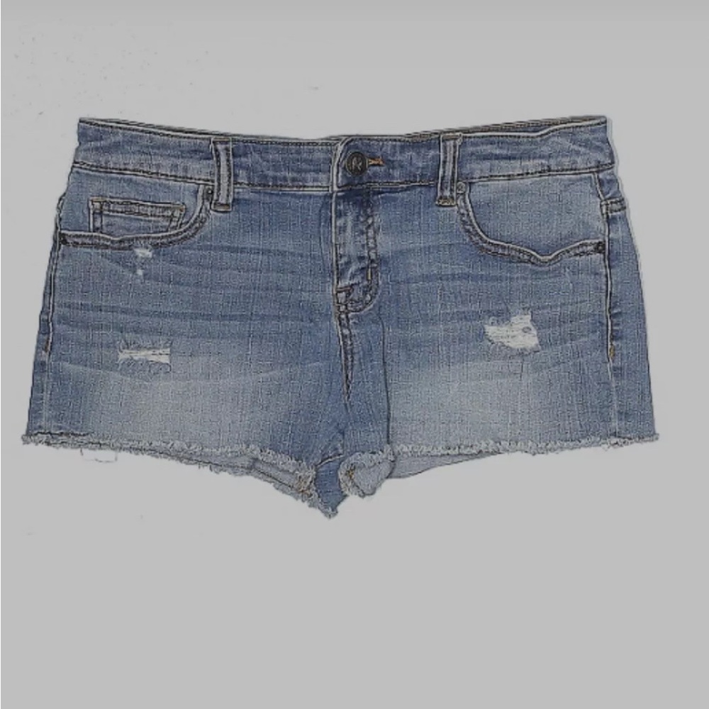 Victoria's Secret Boyfriend Jean Cut Off Blue Shorts 6